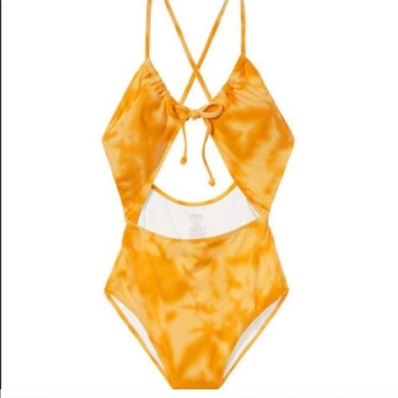 Pink by VS yellow one-piece - Picture 1 of 7